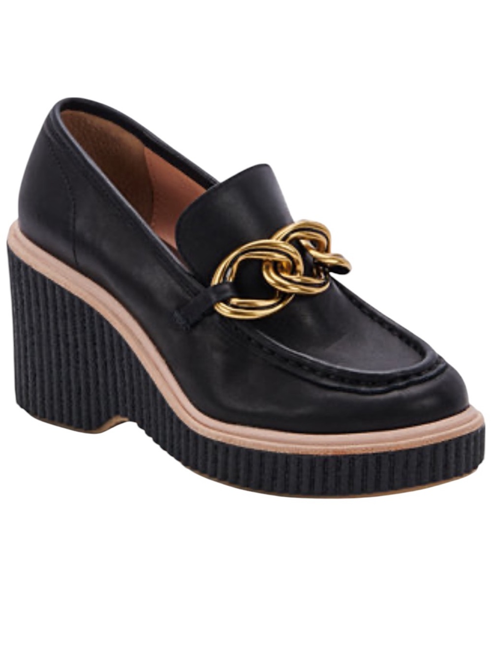 Dolce Vita Brenan NWOT black platform chain loafers chunky